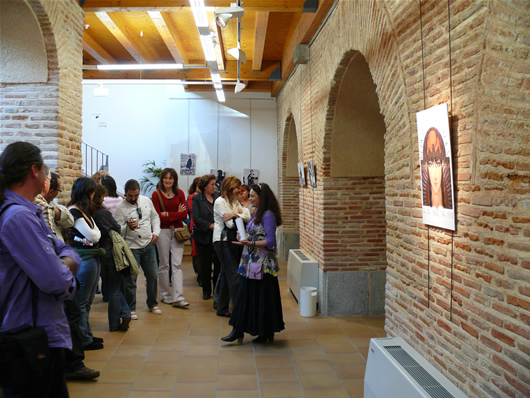 Fotografía sobre la inauguración de las jornadas republicanas y la exposición que tuvo lugar el sábado 5 de Abril