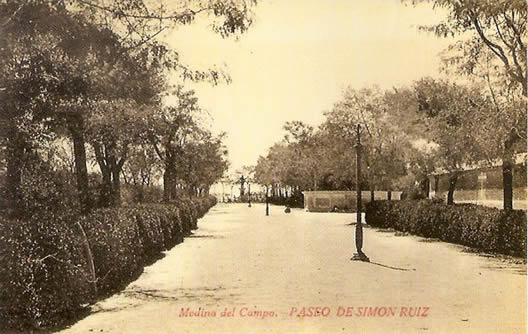 Antiguo Hospital de Simón Ruiz. Calle central de los jardines. 1918-1919