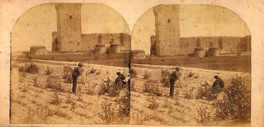 Castillo de la Mota (vista ewsteoscópica). H. 1865