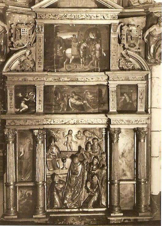 Colegiata de San Antolín. Retablo de la misa de San Gregorio. H.1950