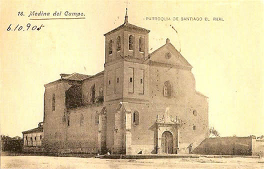 Iglesia de Santiago el Real desde la plaza del mismo nombre. Honorio Román, 1903-1904