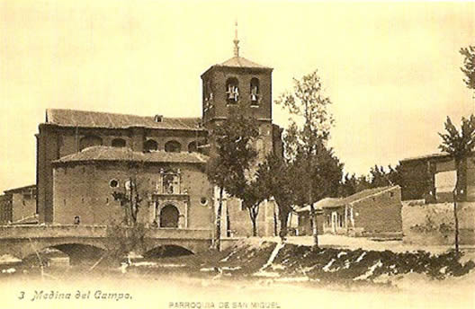 Iglesia de San Miguel y puente de Cadenas. Honorio Román. 1903-1904