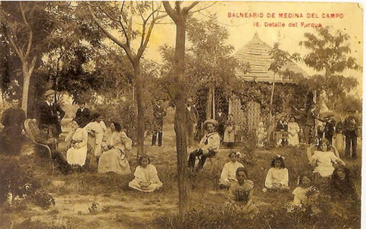 Balneario de las Salinas. Detalle del parque. 1907-1908 