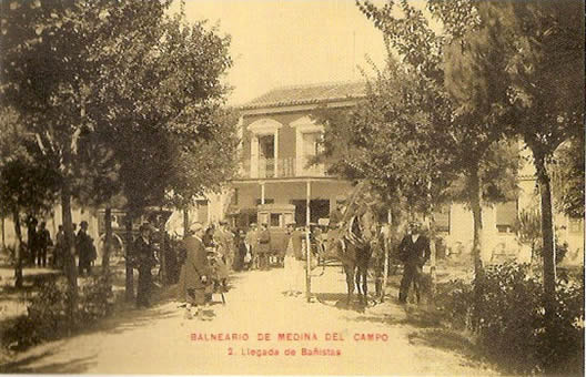 Balneario de las Salinas. Llegada bañistas. 1907-1908