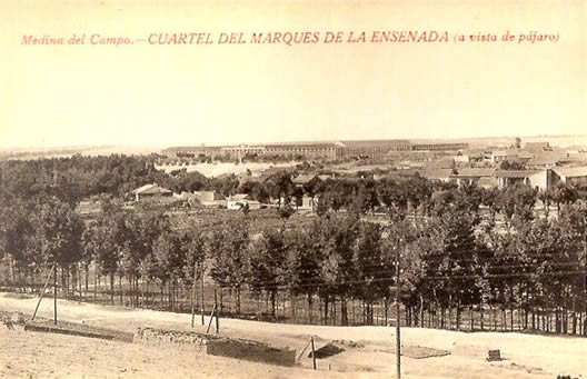 El Chopal con el cuartel Marqués de la Ensenada al fondo. 1918-1919