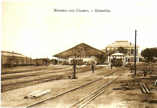 Estación de ferrocarril.Vista general de la estación ferroviaria. Luis Saus, 1918-1919