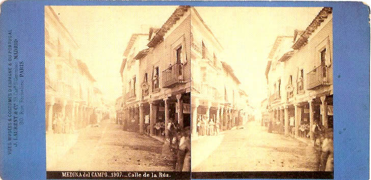 La Rúa Nueva desde la Plaza Mayor (vista estereoscópica) Jean Laurent, 1877