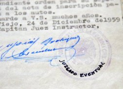 Diligencias instruidas el 24 de diciembre de 1959, que acompañan al registro de defunción de Björnskau.