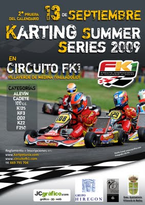 Cartel 2ª prueba Karting Summer series 2009. Medina del Campo
