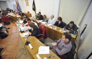 Pleno municipal en el Salón del Plenos del Ayuntamiento. ::  F. JIMÉNEZ