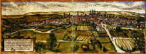 Mapa de Valladolid incluido en el 'Civitates Orbis Terrarum' editado por Georg Braun. :: FOTOGRAFÍAS DE MIGUEL ÁNGEL SANTOS 