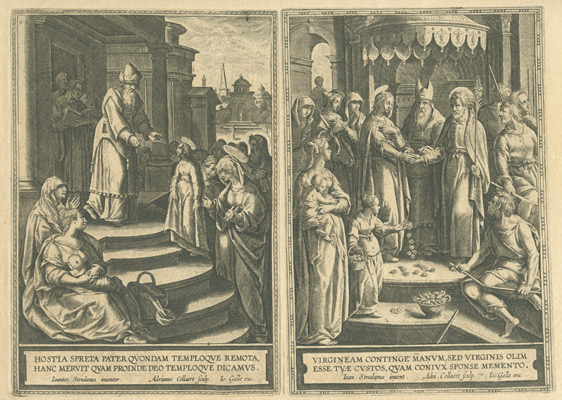 Presentación de María en el Templo y  Desposorios de José y María ante el Sumo Sacerdote