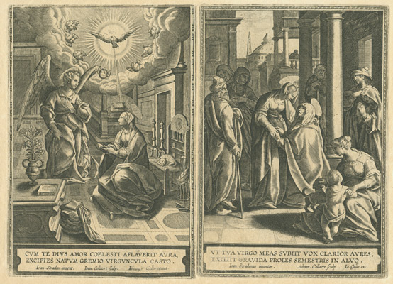 La Anunciación de la Virgen y  Visita de la Virgen a su prima Santa Isabel