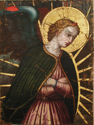 Arcángel Gabriel (Copias del cuadro de la Anunciación de la Basílica de la Annunziata de Arcángel Gabriel (Copias del cuadro de la Anunciación de la Basílica de la Annunziata de Florencia) antes de su restauración

