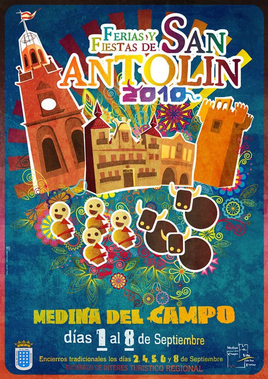 Cartel anunciador de las Ferias y Fiestas de San Antolín 2010. 