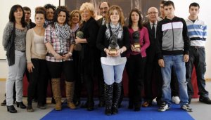 Foto de familia de los premiados. :: FRAN JIMÉNEZ