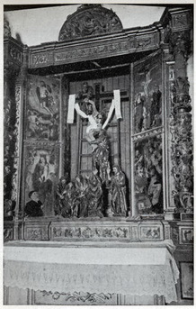Descendimiento del Señor. Juan Picardo (escultura), Luis Vélez (policromía) 1558-1560 Madera policromada / 280x142x65 cm (pilastras: 280x 35 cm) Museo Diocesano y Catedralicio. Valladolid