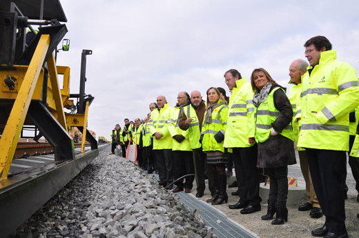 Visita de Ana Pastor, ministra de Fomento, a las obras de obras ferroviarias para el AVE hacia Salamanca