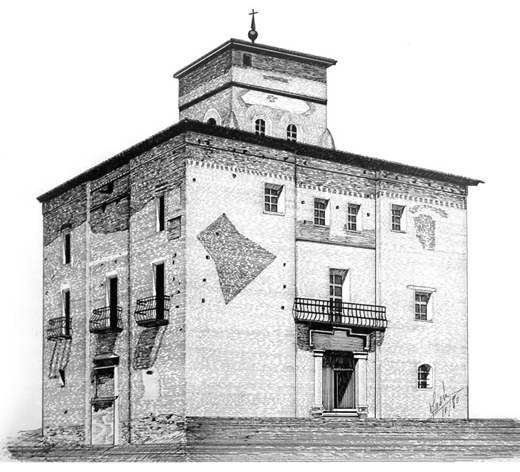 Casa Blanca. Dibujo a plumín autor página.