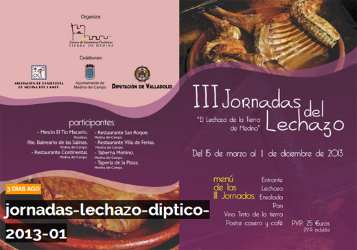 Cartel III Jornadas del Lechazo Tierras de Medina