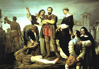 Ajusticiamiento de los capitanes comuneros en Villalar el 24 de abril de 1521. Antonio Gisbert. 1860.