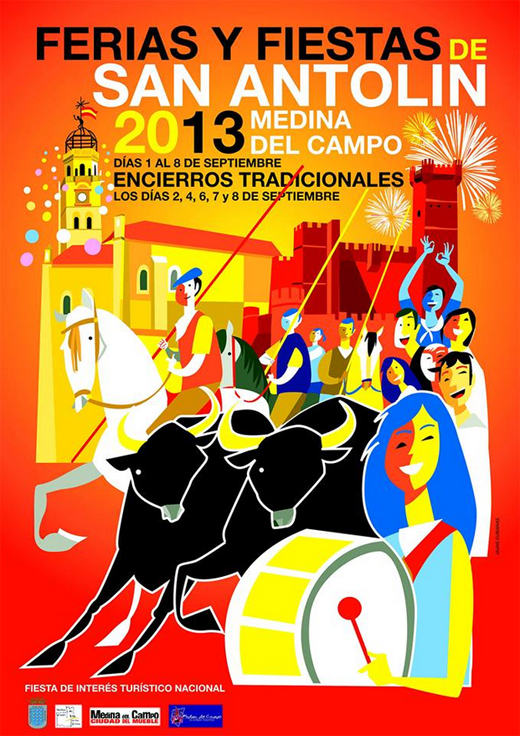 Cartel anunciador de las Ferias y Fiestas de San Antolín 2013 en Medina del Campo