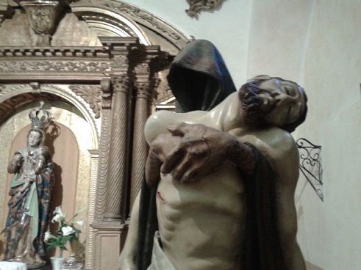 Detalle de "Cristo en brazos de la muerte", obra de Ricardo Flecha