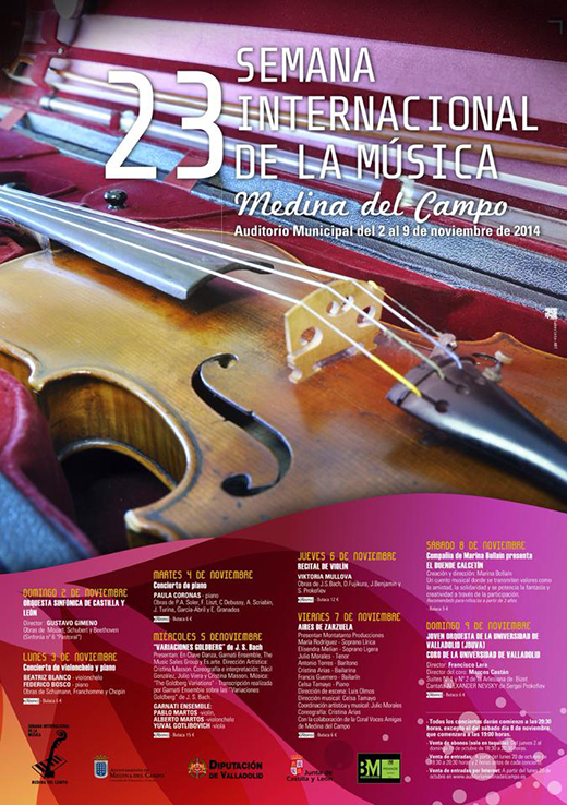 Cartel de la XXIII Semana Internacional de la Música de Medina del Campo