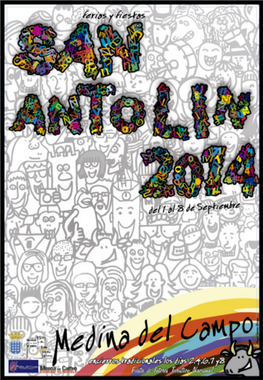 Cartel anunciador de las Ferias y Fiestas de San Antolín 2014 en Medina del Campo