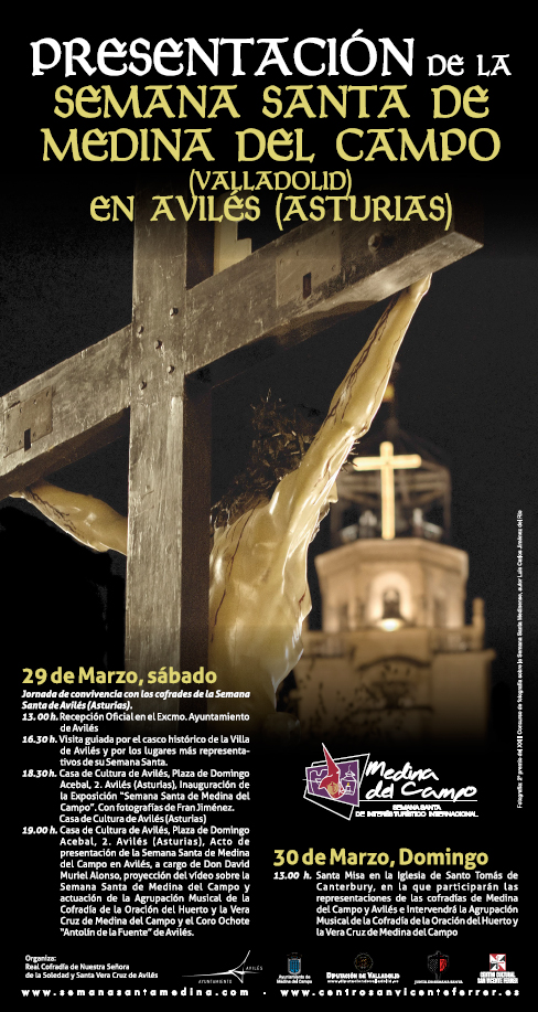Cartel de presentación de la Semana Santa de Medina del Campo (Valladolid en Avilés (Asturias)