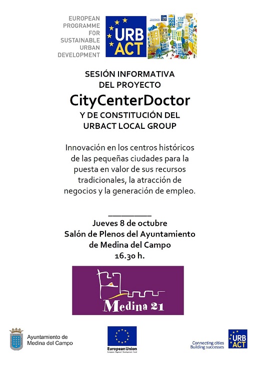 SESIÓN INFORMATIVA DEL PROYECTO CityCenterDoctor Y DE CONSTITUCIÓN DEL URBACT LOCAL GROUP