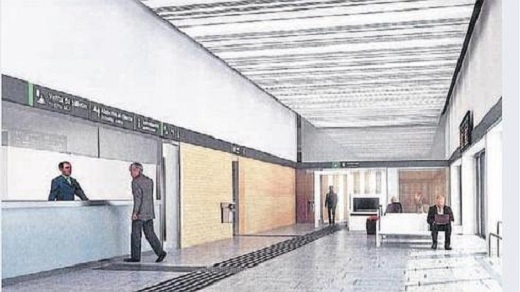 Simulación del interior estación del Ave en Medina del Campo.