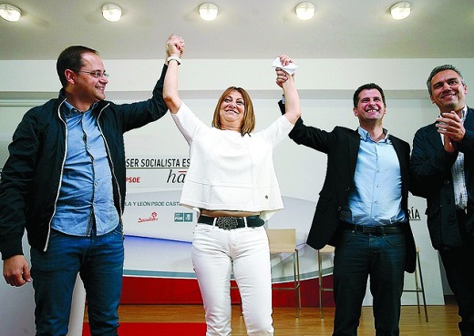 Acto del PSOE en Medina del Campo. Leticia Pérez (Ical)