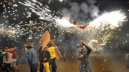 Imagen del correcalles de fuego del año pasado / Fran Jiménez