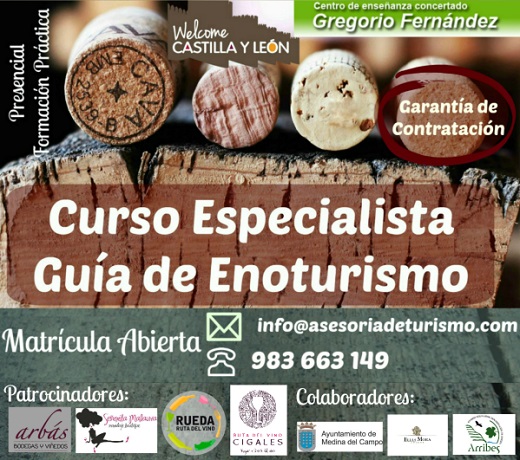 Cartel Curso Especialista Guía d Enoturismo