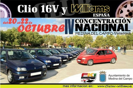 Cartel IV Concentración Nacional Club Clio 16v y Williams (Medina del Campo)