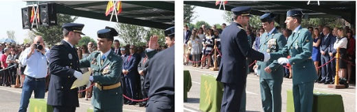 Reconocimiento de la Guardia Civil al Inspector-Jefe de la Policía Local Medina del Campo)