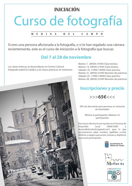 Iniciación Curso de fotografía Medina del Campo