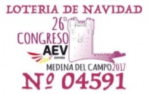 Lotería Nacional 26 Congreso AEV de España, Medina del Campo 2017. Número:04591