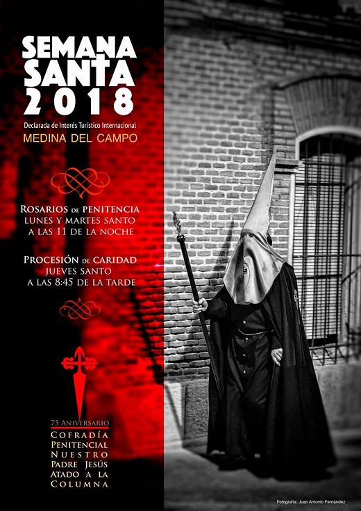 Cartel promocional que realiza esta penitencial cofradía para la Semana Santa 2018 realizado por el cofrade Julio Álvarez