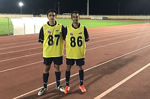 Los zamoranos Raúl Santiago y Gonzalo Rodríguez, en el Centro Regional de Tecnificación Arbitral.