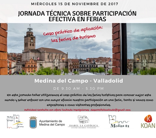 Cartel JORNADA TÉCNICA SOBRE PARTICIPACIÓN EFECTIVA EN FERIAS