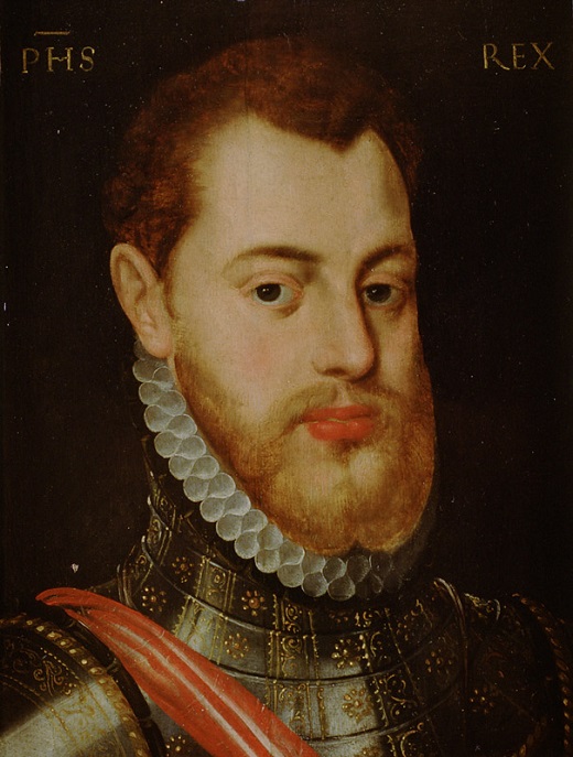 Retrato de Felipe II. Anónimo. Mediados del siglo XVI. Óleo sobre tabla / 40 x 32 cm. Inscripciones: “PHS (PHILIPPUS) / REX”. Diputación Provincial de Valladolid