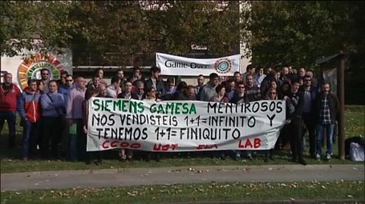 Siemens Gamesa retira el Expediente de Regulación de Empleo que afectaba a 272 trabajadores.