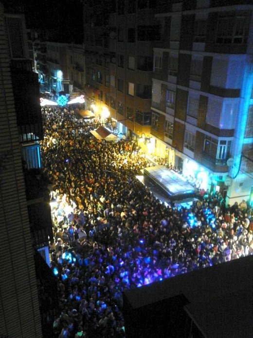 Medina del Campo, hasta la bandera en la noche del día grande de sus fiestas patronales.