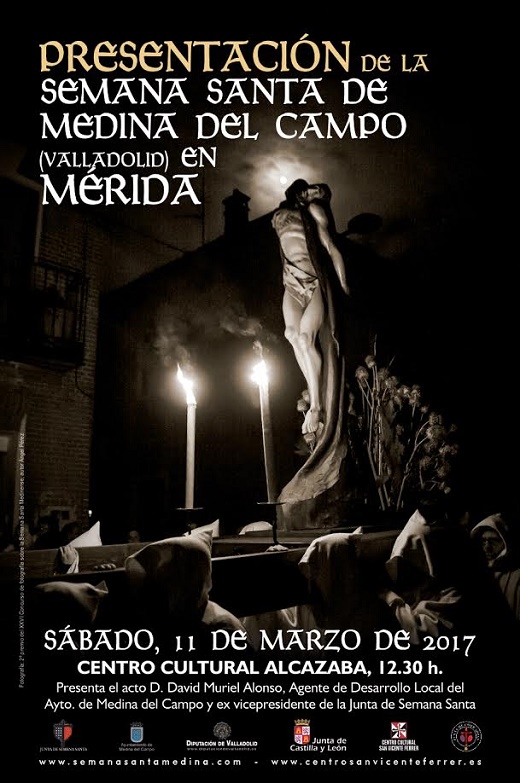 Don David Muriel Alonso, Agente de Desarrollo Local y Ex Vicepresidente de la Junta de Semana Santa, será el encargado de pregonar la Semana de Pasión Medinense en el Centro Cultural de la Alcazaba de Mérida, el 11 y 12 de marzo.