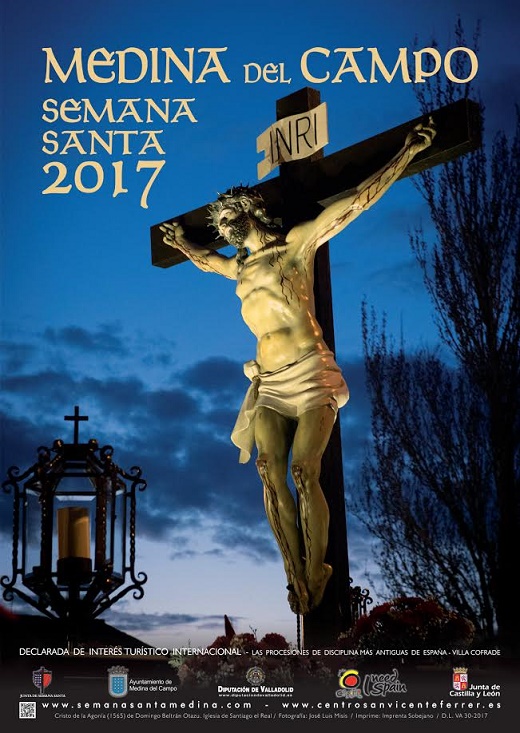 El cartel oficial de la Semana Santa de Medina del Campo del año 2017 es obra de José Luis Misis, fotógrafo medinense que forma parte del Club de Empresas del Centro San Vicente Ferrer