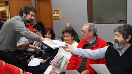 José Sarrión, durante la Asamblea Abierta celebrada ayer en Palencia / Brágimo/Ical José Sarrión, durante la Asamblea Abierta celebrada ayer en Palencia / Brágimo/Ical