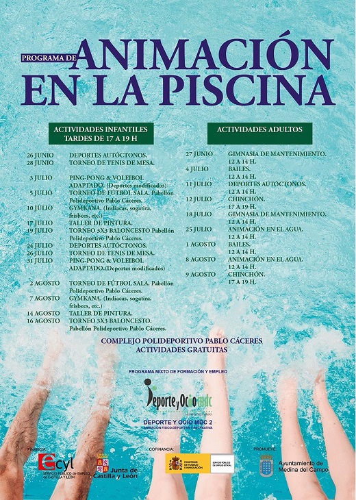 Las piscinas, estrellas de la programación veraniega de Medina del Campo