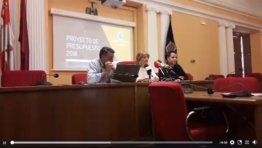Vídeo de la presentación de los Presupuestos Generales del Ayuntamiento de Medina del Campo 2018